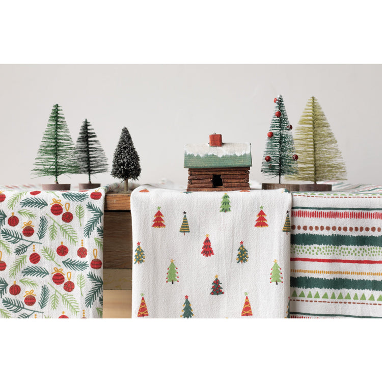 Merry & Bright Floursack Dishtowels - 3 Pack