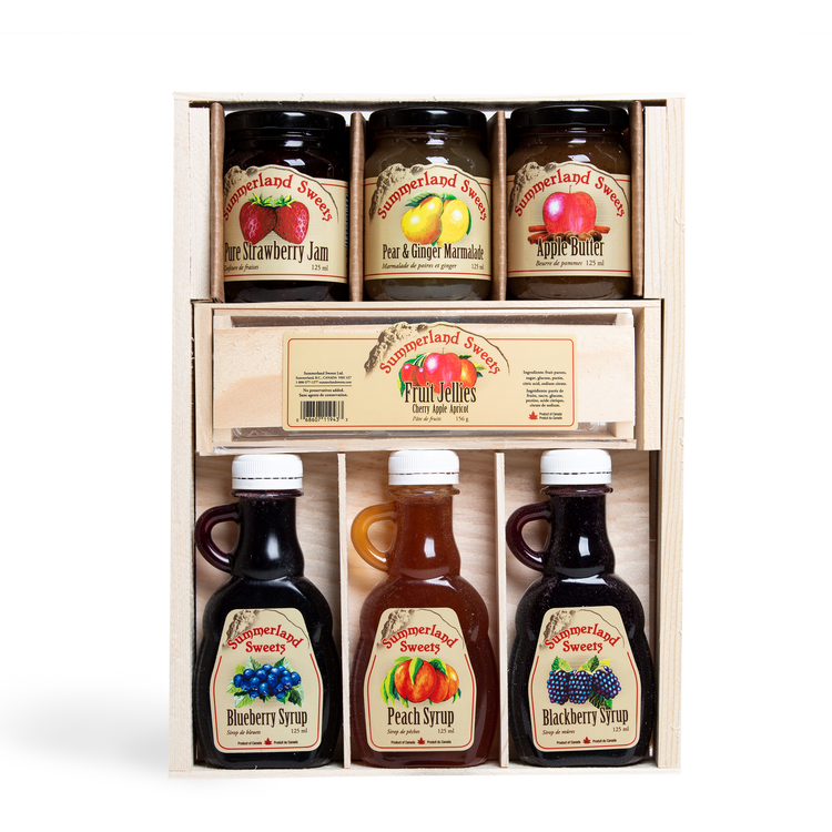 #15 Gift Package 3-125ml Syrup, 3-125ml Jam, 1-156g Candy